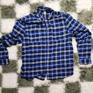 Mens Divided XL Blue Flannel